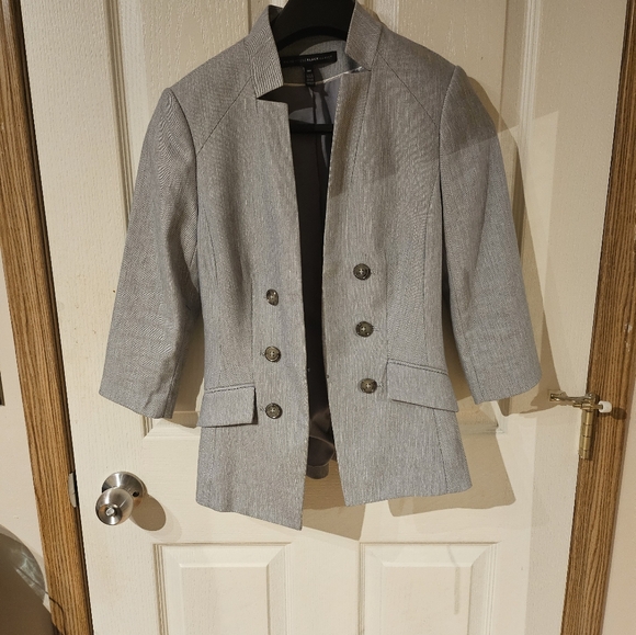 Women's light grey blazer - Picture 3 of 5